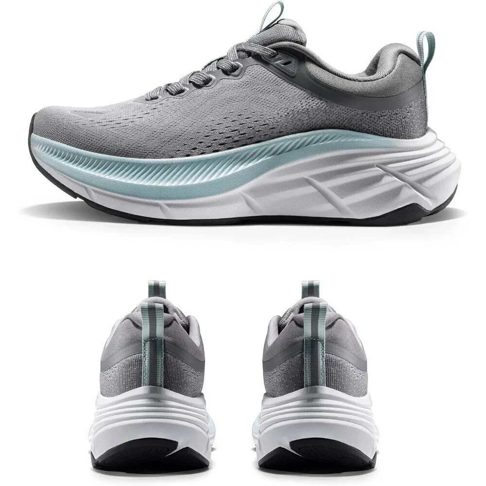 Nortiv 8 Women's Gray Walking Shoes Cushioned Non-Slip Breathable Sneakers